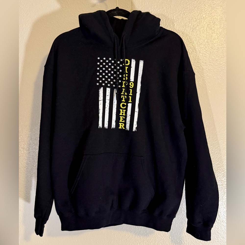 911 Dispatcher Black Graphic Hoodie